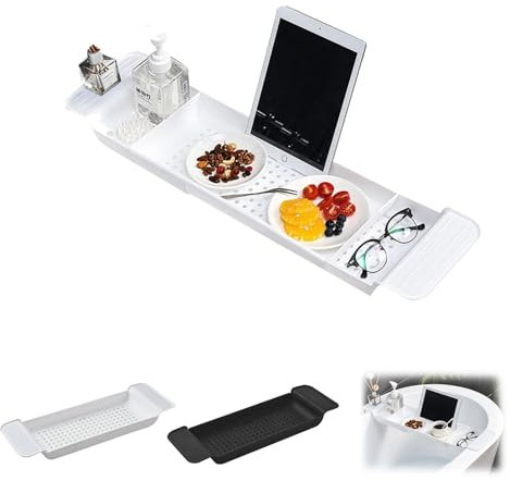 Generico Vassoio Regolabile per Vasca da Bagno - Mensola Retrattile per Accessori da Bagno