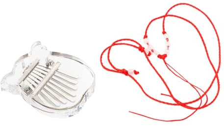 ULDIGI Tragbare Daumenklavier Kalimba aus Acryl mit 8 Tasten Komfortables Handgefühl für Kinder und Partyauftritte