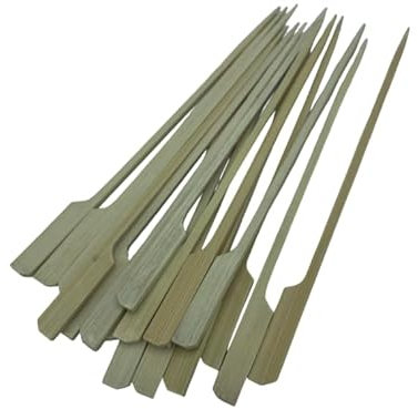 Palitos de madera, Brocheta plana. 18 cm. Pack de 5000 unidades para parrilla, pinchos, frutas, verduras. Palillos para aperitivos, Palos de brocheta, brocheta, chuches. DEVZR0315000.