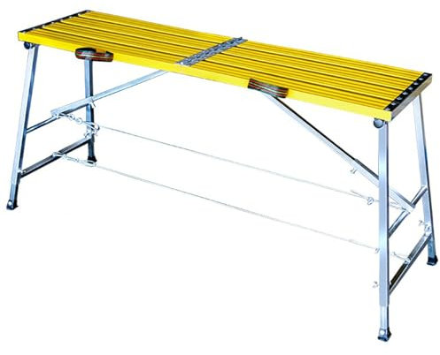 ZHONGXIN.HUIYIN Tragbare Gerüst-Aluminium-Arbeitsplattform, Höhenverstellbarer Gerüst-Tritthocker rutschfeste Werkbank, Klappgerüst-Plattform-Werkbank-Gerüst-Trittleiter, Trockenbau-Malhocker