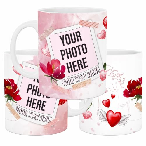 lepni.me Tasse Personalisiert mit Foto, Namensspruch | Individuelle Tee-Kaffeetasse mit Herz für Sie, Ihn oder Paare | Zum Geburtstag oder Valentinstag (Pastell Liebe)