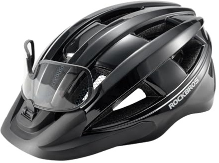ROCKBROS Fahrradhelm mit Visier Integrierter Radhelm für Straßen- und Mountainbikes Sicherheitshelm für Männer und Frauen 55-61cm