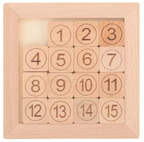 Warmhm Kinder Lernspielzeug Zahlen Puzzle – Digitales Hua Rong Spiel Logiktraining & GedäChtnisspiel FüR Kinder Ab 5 Jahren Mathe-Lernspiel (Holz)