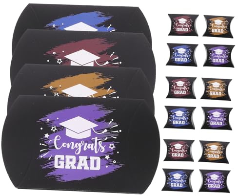 Hemobllo 40piezas Caja De Dulces Sombrero De Soltero Para Fiestas De Graduación Estuche Para Dulces Decorativo Contenedor Multifunción Para Regalos Para