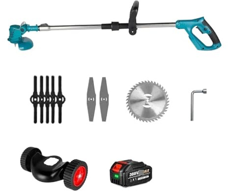 Tosaerba Elettrico Pieghevole Da 12000 Giri/min, Tagliaerba A Batteria, Utensile Elettrico Portatile Regolabile For Batteria Da 18 V Potatura Efficiente(1 Battery)