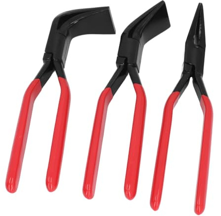 BONKZEBU Alicates para Doblar Chapa de Metal, Cerradoras Manuales Duraderas para Aplanar Bordes, Herramienta de Acero de 3 Piezas para Trabajos de Doblado de Metal Fáciles