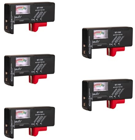 Tumintu 5X BT-168 Piles AA/AAA/C/D/9V/1.5V Pile Bouton Universelle Compteur à Code Couleur Indique Volt Testeur Vérificateur BT168