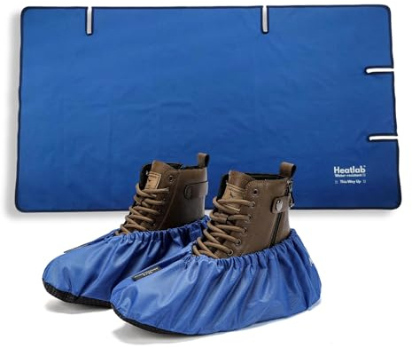 Tradesman Floor Protection Kit – Plumbers Dust Sheet & Reusable Shoe Covers – Waterproof Plumbing Work Mat for Boiler Servicing & Radiator Valve Work