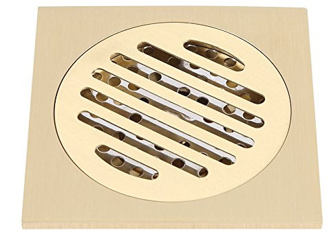 Drain De Douche en laiton Carré Acier Inoxydable Carré Siphon De Sol Anti-odeur Pour Salle De Bain Large Calibre 4 x 4 pouces
