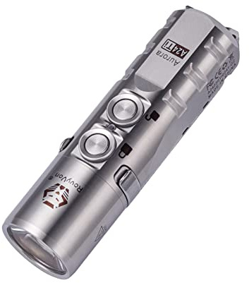RovyVon Aurora A24 Titan-LED-Taschenlampe, 1000 Lumen, kleine Hand-Taschenlampe, wiederaufladbar, EDC-Schlüsselanhänger mit baren Batterien, 7 Modi, wasserfest für Wandern, Camping