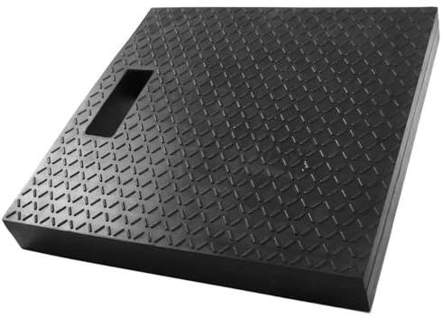 Lasiprofi Unterleg-Schutzplatte aus Hartgummi, 400x400x30 mm, für Arbeitsmaschinen, Container, Gerüstbau, LKW mit Kranaufbauten, Belastbarkeit 40 kg/cm²