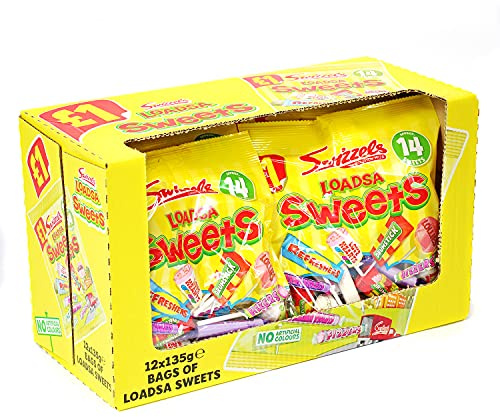 Swizzels Loadsa Sweets Bag (Bulk Box of 12, 135g Bags), Sweets Bulk Box