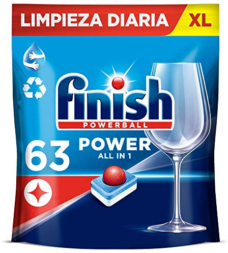 Finish Powerball Power All in 1 Pastillas para el lavavajillas Regular 63 pastillas