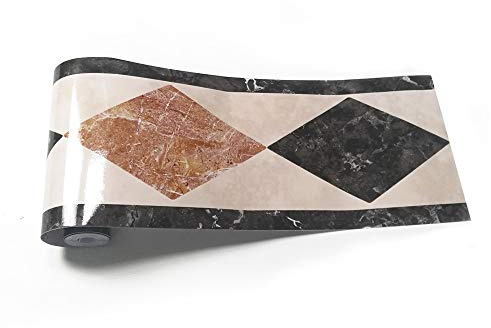 Hava Kolari Bordüre Selbstklebend PVC Tapete Aufkleber, 10M Wandtattoo,Wohnzimmer Küche Bad Bordüre Stciker,Wandbordüre (5 cm * 10 M,#5)