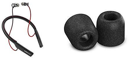 Sennheiser Momentum 2.0 In-Ear Wireless Bluetooth Headphones - Black & Comply Isolation Noise Cancelling Memory Foam Earphone Tips (Medium, 3 Pair)