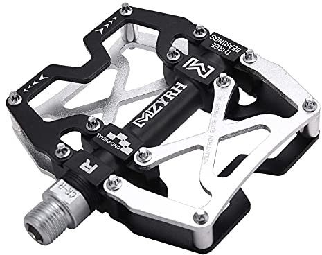 MZYRH Mountainbike Pedale, ultrastarke Bunte CNC Aluminiumlegierung maschinell bearbeitet 9/16 Radversiegelung 3 Lager reiffest Wasserdicht Anti-Staub