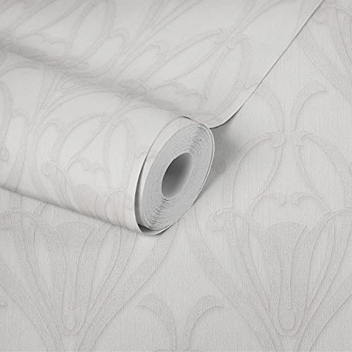 A.S. Création Livingwalls Barocktapete Mata Hari Tapete im Jugendstil Vliestapete creme mit Glitzereffekt fein strukturiert 380913