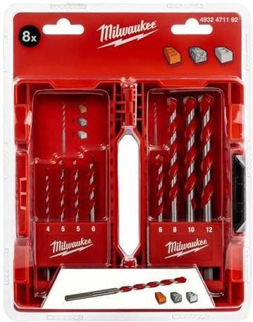 Milwaukee Kunststoffkoffer Super Bohrer 7 Stück, rot