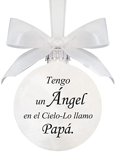 Yajimsa Padre Memorial - Navidad con simpatía, regalo ángel en el cielo, con texto en alemán Brother Memorial Christmas Ornament, recuerdo memoria, regalo simpatía
