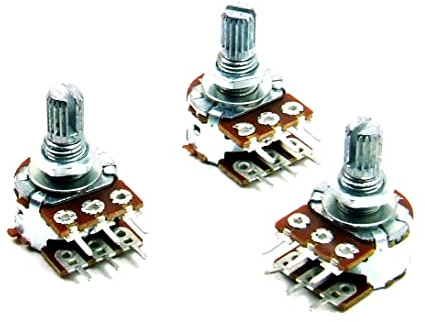 POPESQ® 3 Stk. x Potentiometer Doppel 100K Logaritmisch PCB #A4654