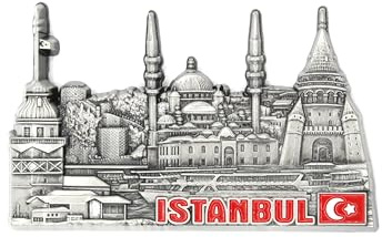 3D-Stadt Metall-Kühlschrankmagneten Länder-Urlaubs-Souvenir London Paris New York Berlin Dubai Amsterdam Rom Prag Mailand Barcelona Venedig (Istanbul)