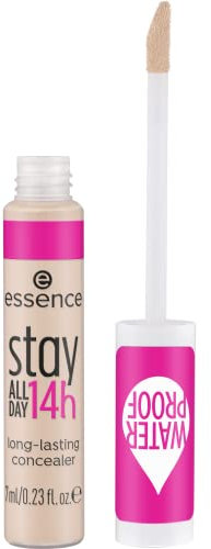 essence Stay All Day 14-Hour Long-Lasting Concealer, No. 10, Nude, Long-Lasting, Covering, Express Result, Natural, Matte, Vegan, Waterproof, Perfume-Free, Alcohol-Free, Pack of 1 (7 ml)