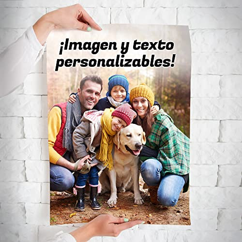Tenvinilo | Póster Personalizado | Foto y Texto | Regalo Original Personalizable | Accesorios Decorativos para el Hogar | Impresión en Papel Fotográfico | 35 x 50 cm