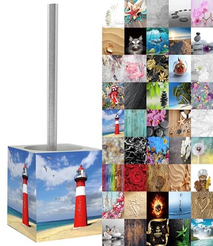 Sanilo WC Bürste, viele schöne Klobürsten zur Auswahl, hochwertige Qualität, Elegantes Design (Leuchtturm)