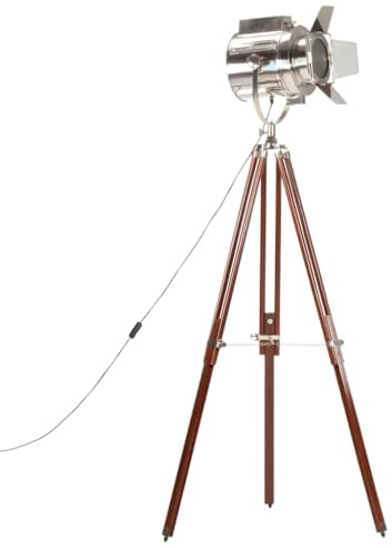 Lampadaire à trépied bois de manguier massif 180 cm