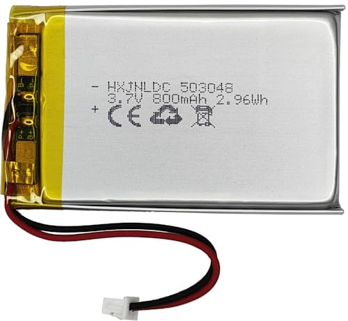 DC 3,7v 800mah 503048 Batterie au Lithium polymère Rechargeable pour DIY 3.7-5v Produits électroniques avec 2 Fils intégrés de Remplacement de la Batterie et de la lumière LED