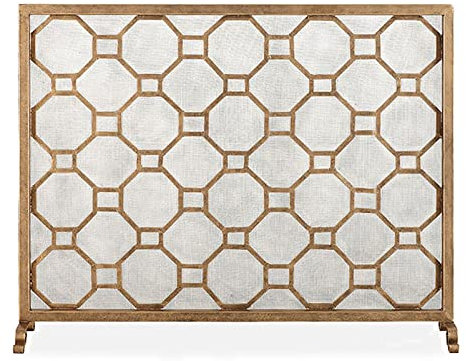 Protection de cheminée, protection de cheminée, protection de cheminée autonome en maille, protection de cheminée monobloc, grille en acier solide, cadre plat en fer forgé, porte coupe-feu pour