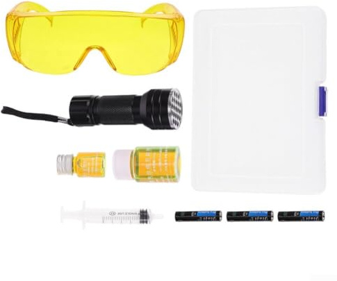 SPORTARC Auto AC läckagedetektorverktyg, bilverktyg kylskåp läckningstestare, UV-ficklampa kit AC läcka testverktyg AC läcka test ficklampa kylning, 1401892096