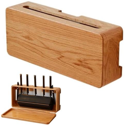 HFGHGDF Router Schrank, Router Verstecken, Holz Router Regal TV Kabel Verstecken Box, Wandmontage Router Kasten WLAN Box, Kabel Organizer Wand Montiertes(Wood Color 2)