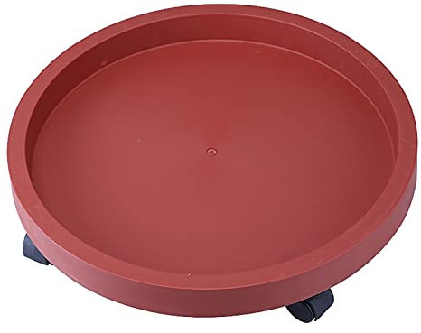 pflanzenständerGarten-Blumentopf-Erhöhung, runder Pflanzen-Caddy, robuster Topfpflanzenständer aus Kunstharz mit Rädern, Blumentopf-Regal für drinnen und draußen auf Rollen, Terrasse/Blument