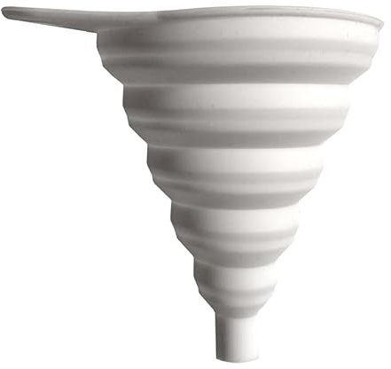 Collapsible Funnel Silicone Durability Kitchen Large Wide Mouth Durable Convenient Foldable White