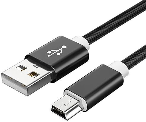 WENIVO USB A to USB Cable Type A to Mini B Cord USB 2.0 to 5-Pin Mini B Fast Charging 480Mbps Data Lead Compatible with PS3,GPS,Blue Yeti,Hero,DashCam,Nikon,Canon,SatNav,Camera (2M/6FT (2 PACK))