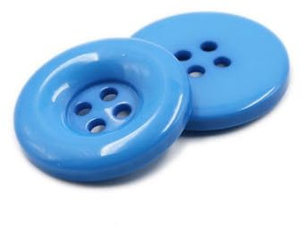 30 mm große Harzknöpfe mit runder Kante für Wollmantel, Harzknöpfe, Hemdknöpfe,Blau,5 Stück