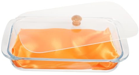 Amosfun Serviertablett Aus Glas Mit Deckel Snacktablett Aus Glas Speisetablett Glasgeschirr Brotteller Obsttablett Serviertablett Aus