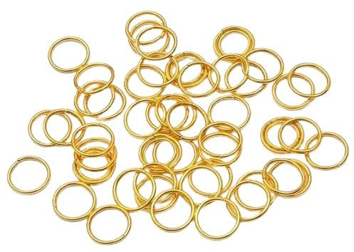 LIBCAM 200pcs 4 5 6 7 8mm Diameter Jump Rings, 0.7 0.8 0.9 1mm Thick Jump Ring Connector, Jump Rings For Handicraft Chain Links(Gold,0.7x4mm)