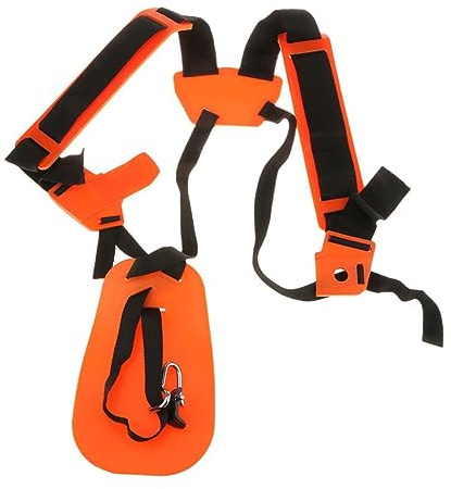 BESPORTBLE Doppel-schultergurt Verstellbarer Gepolsterter Tragegurt Für Freischneider Motorsense Rasentrimmer Gartengerät Gurtzeug Orange Ergonomisch Komfortabel