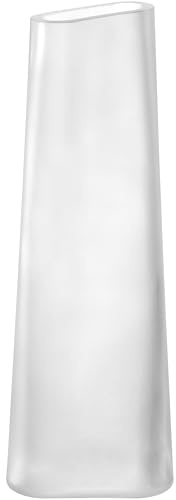 LEONARDO HOME TURNO Vase • 1 Stück • Satinierte Glasvase • Moderne Optik • Schlichtes Design • Blumenvase für einzelne Blumen • Vielseitig einsetzbar • Höhe 34 cm • satiniert • 055262