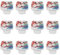 12 Pack 1.18 Dresser Drawer Knobs, Crystal Glass Cabinet Pulls with Screws for Kitchen, Bathroom, Nursery Nursery Kids Room (Red Dragonfly with Red Blue and Green Watercolor Paint)
