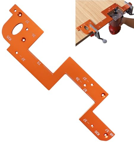 Ferramenta per Mobili, Guide di Foratura per La Lavorazione del Legno, Modelli per Maniglie dei Cassetti, Modelli per Fresatrici in Alluminio (Orange1)