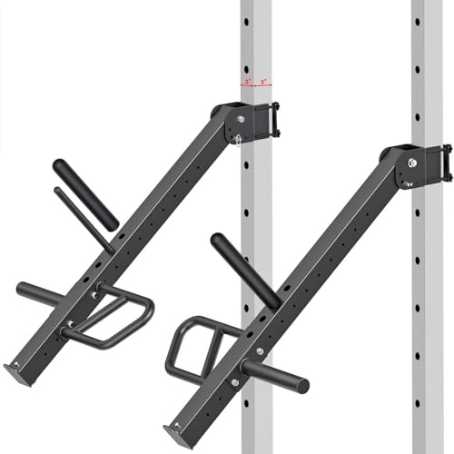 Kipika Adjustable Lever Arms for Power Rack - Jammer Arms Attachments-Compatible with 2-Inch Olympic Plates - Adjustable Height and Angle
