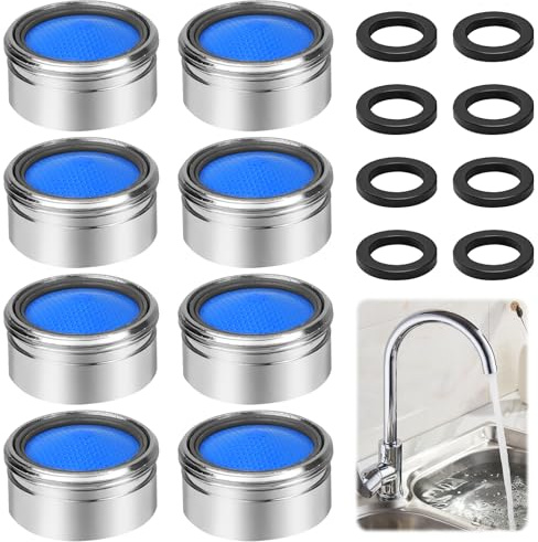 8 Stück Strahlregler M22, Perlatoren für Wasserhähne Perlator M22, Wasserhahn Sieb, Wasserhahn Ersatzteile Filter Aufsatz für Bad, Küche Wasserhahns