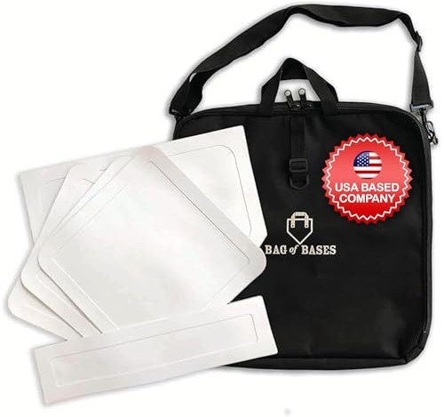 Easy Play Sports & Outdoors, Kids &Adults - Rubber Bases Bag Set - Baseball, Kickball, Tee Ball, Wiffle Ball - Practice, Yard