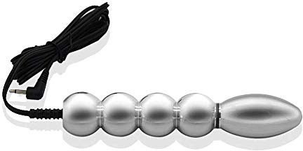 Estim Plug Elektro Anal und Vaginal Dildo Bipolar Analplug Analdildo Perlen Butt Plug aus Edelstahl Zubehör zur Reizstromgeräte Elektrostimulation Sonde Sexspielzeug für Frauen Männer Paare,A