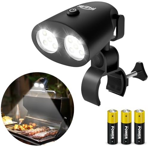 RVZHI 【Grill Licht Grillen Zubehör】Männer Geschenke zum Vatertag Grillen Geschenke für Papa Ehemann Smoker BBQ Zubehör für Outdoor Grill BBQ Licht mit zwei Helligkeitseinstellungen Batterien enthalten