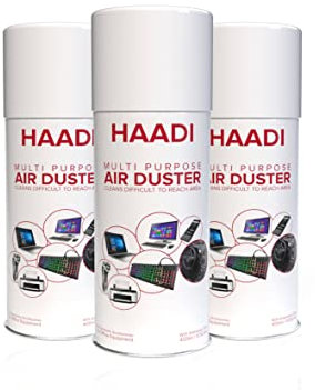 Air Duster Can Multi Purpose Spray Gun (Pack of 3) Invertible Compressed Gas Non-Contact Cleaner Portable Power Cleaner for Electronic Equipment & Difficult to Reach Areas-400 ml