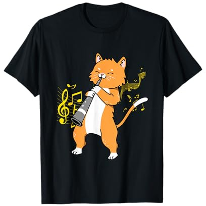 Chat Jouant De La Clarinette T-Shirt